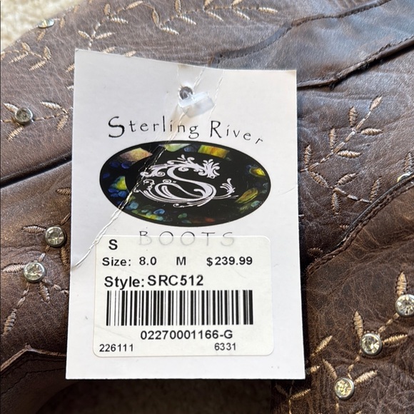 Brown Embroidered Western Boots - Picture 4 of 5